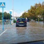 Calpe: schweres Gewitter flutet Straßen