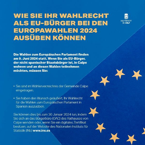 Europawahl im Juni 2024 Infos für EUAusländer in Calpe Calpe Online