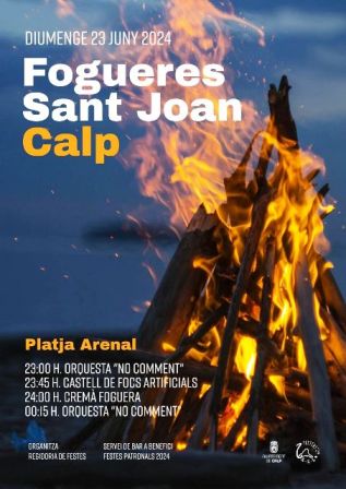 noche de sant joan calpe 2024 plakat foto klein